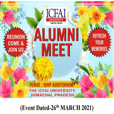 FIRST ALUMNI MEET Organized by ICFAI University, Himachal Pradesh